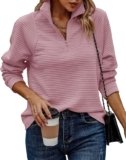 Elevate Your Fall Wardrobe with BTFBM Women’s 2023 Fashion Quarter Zip Sweatshirts